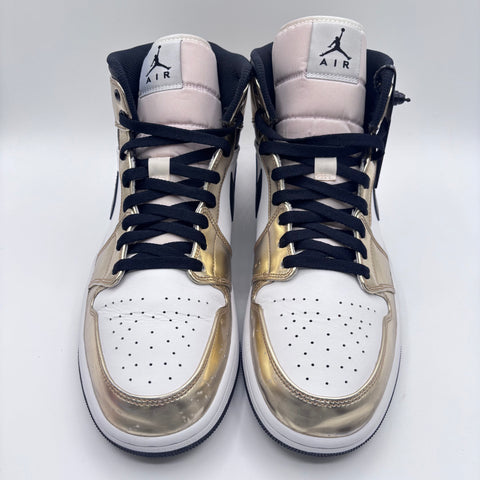 Air Jordan 1 Mid 'Metallic Gold Black White (2020)' | US M 12 (No Box)