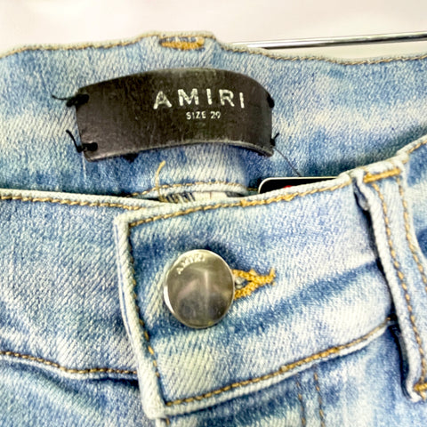 Amiri Distressed Skinny Jeans 'Light Blue' | US M 29"