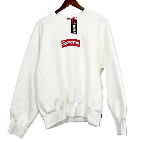 Supreme Washed Box Logo Crewneck 'White' | US M Medium