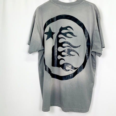 Hellstar Sport Core Logo Gel Tee 'Grey' | US M X-Large