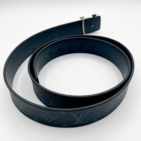 Luis Vuitton Initiales Monogram Eclipse Belt 'Black Grey' | US M 42-44" (48/120)