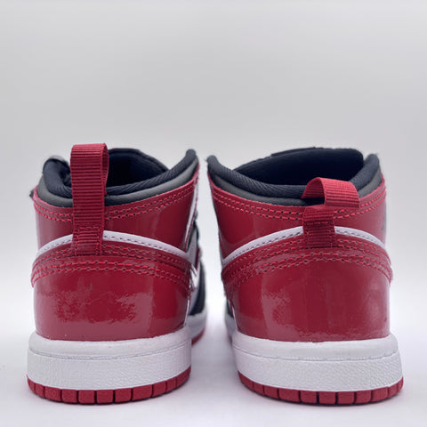 Air Jordan 1 Mid SE 'Patent Bred Toe (TD)' | US 8C