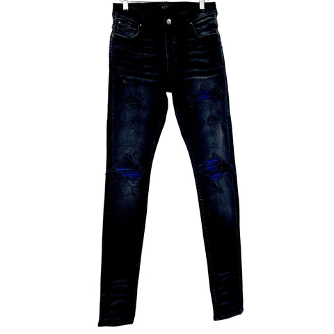 Amiri MX-1 Blue Patch Jeans 'Black Blue' | US M 30"