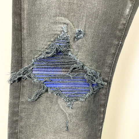 Amiri MX-1 Blue Patch Jeans 'Black Blue' | US M 30"