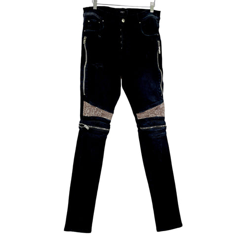 Amiri MX2 Brown Bandana Jeans 'Black Brown' | US M 32"