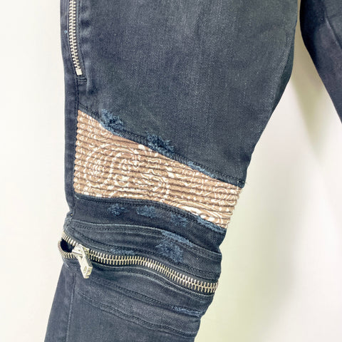 Amiri MX2 Brown Bandana Jeans 'Black Brown' | US M 32"