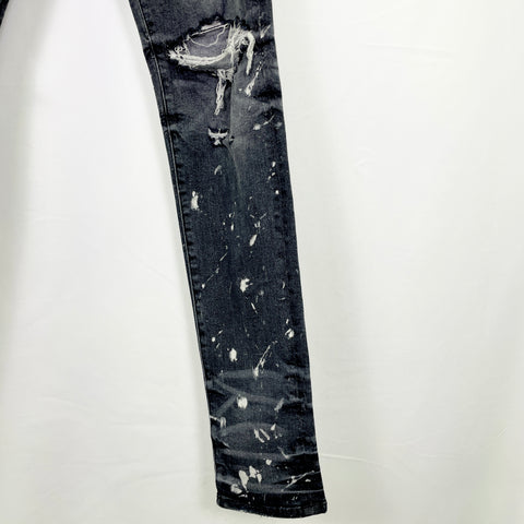 Amiri Vintage Distressed Faded Black Jeans 'Grey' | US M 33"
