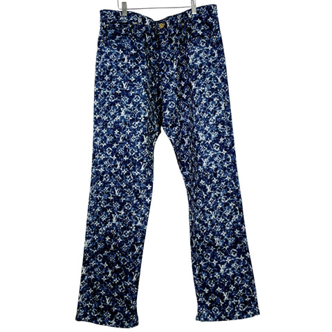 Louis Vuitton Monogram Jeans 'LV Logo Print' | US M 36"