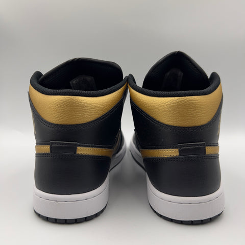 Air Jordan 1 Mid 'Black Metallic Gold (2024)' | US M 8.5