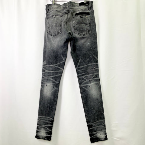 Amiri Military Patch Jeans 'Grey Black' | US M 32"