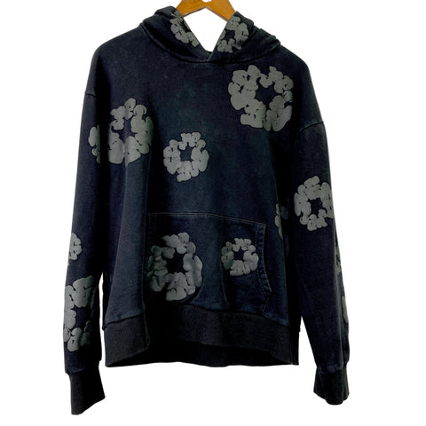 Denim Tears Cotton Wreath Hoodie 'Black Monochrome' | US M Medium