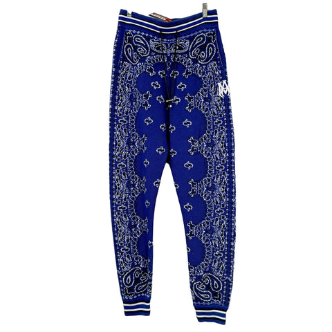 Amiri Knit Paisley Sweatpants 'Blue' | US M Small
