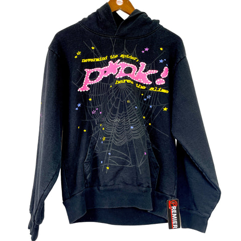 Sp5der P*NK Hoodie 'Black' | US M Small