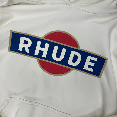 Rhude Hoodie 'Vintage Racer Cream' | US M X-Large