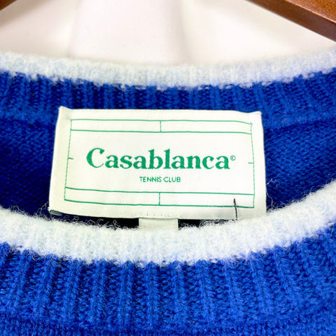 Casa Blanca Logo Degrade Intarsia Jumper 'Blue' | US M Medium