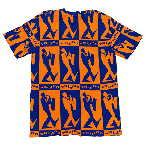 Louis Vuitton LV Jazz Trumpeter Flyer Short Sleeve Knitwear Knitwear Blue Orange | US M XXL