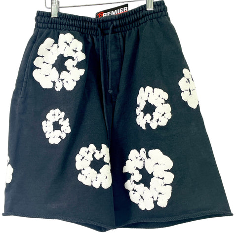 Denim Tears The Cotton Wreath Sweat shorts 'Black' | US M (Small)