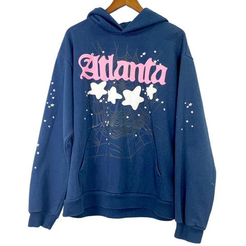 Sp5der Atlanta Hoodie 'Navy' | US M (X-Large)