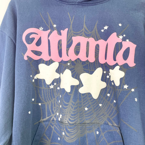 Sp5der Atlanta Hoodie 'Navy' | US M (X-Large)