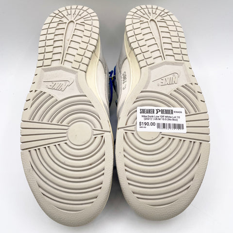 Nike Dunk Low 'Off White Lot 10 (2021)' | US M 10.5 (No Box)