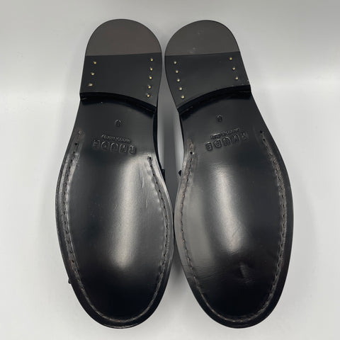 Rhude Black Penny Loafers Suede | US M 8