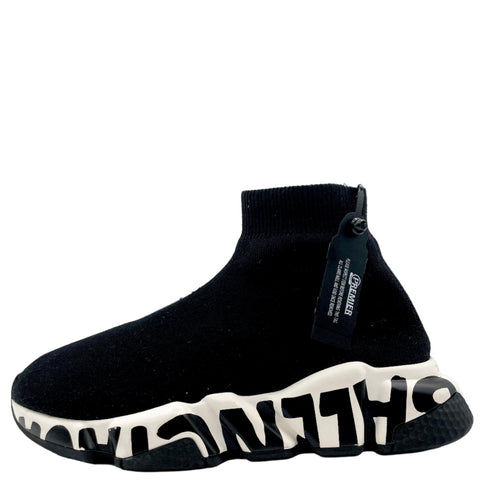 Balenciaga Speed Graffiti Trainer 'White Black Logo' | EU W 37 / US W 7