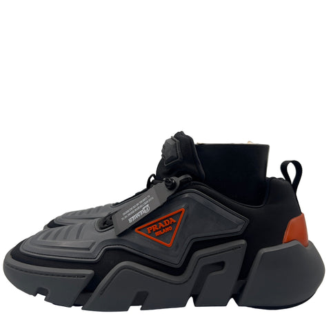Prada Techno Stretch Sneaker 'Nero Orange' | EU 41.5 / US M 8.5