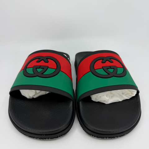 Gucci Slides 'Interlocking G Black Red Green' | EU 40 / US M 7