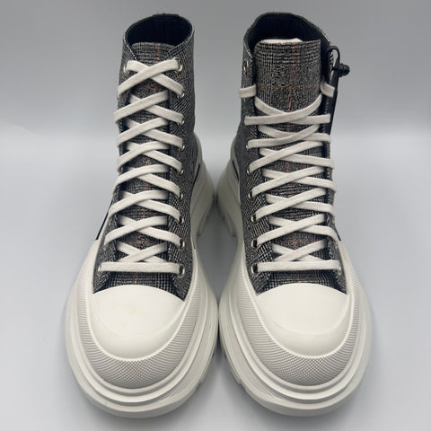 Alexander McQueen Tread Slick Boot Women's 'Blk Wht Slv' | EU 37.5 / US W 7.5