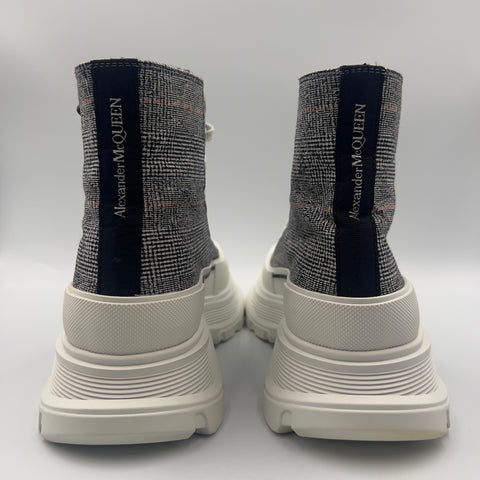 Alexander McQueen Tread Slick Boot Women's 'Blk Wht Slv' | EU 37.5 / US W 7.5