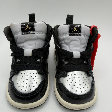 Air Jordan 1 Mid SE 'Black Metallic Silver (TD)' | US 4C