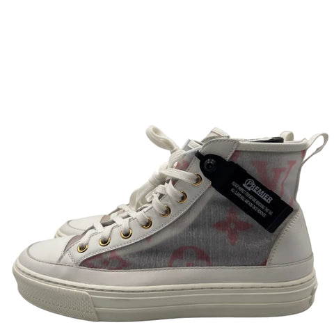 Louis Vuitton Stellar Sneaker Hi 'Pink White Monogram' | US W 7.5 / EU 37.5