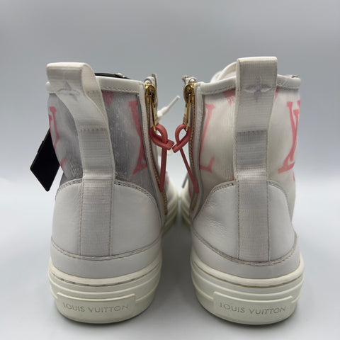 Louis Vuitton Stellar Sneaker Hi 'Pink White Monogram' | US W 7.5 / EU 37.5