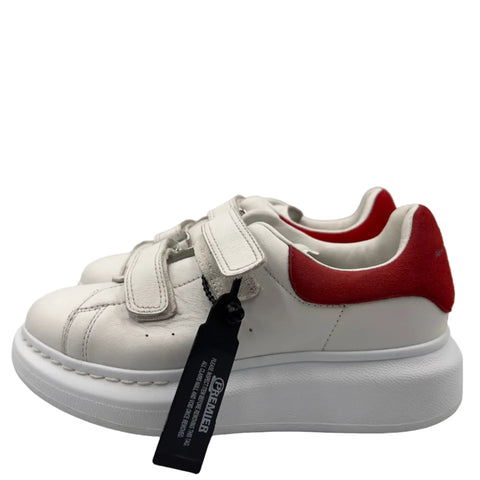 Alexander McQueen Oversized Velcro Sneaker 'White Red' | US 2Y / EU 33