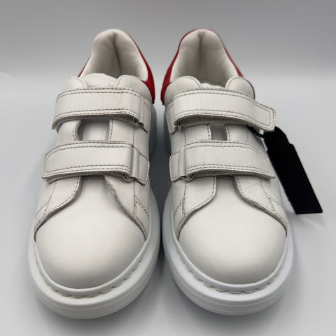 Alexander McQueen Oversized Velcro Sneaker 'White Red' | US 2Y / EU 33
