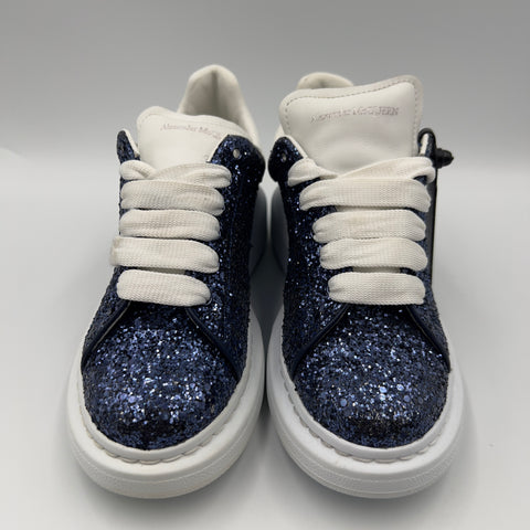 Alexander McQueen Oversized Glitter Sneaker 'Crystal Blue' | US 1.5Y / EU 33