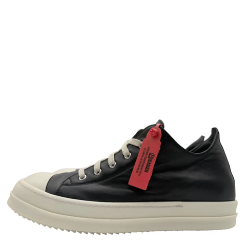 Rick Owens Concordians Low 'Full Grain Cow Leather Black Milk | EU M 43 / US M 10