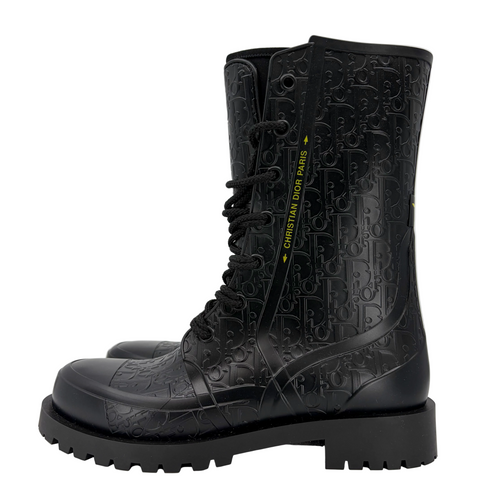 Christian Dior `Oblique Jacquard Rubber Boot` | EU 40 / US W 7