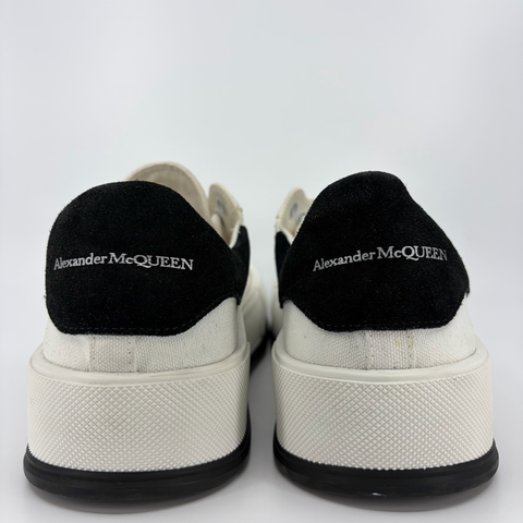 Alexander McQueen Deck Skate Plimsoll Lace-Up Canvas 'White Black' | EU M 44 / US M 11