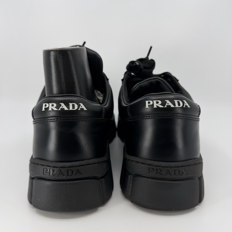 Prada Logo Plaque Lace Up `Black` | EU 42.5 / US M 9.5