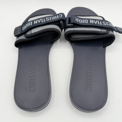 Dior Flat Logo Sandal 'Navy (Women's) | EU W 39 / US W 9