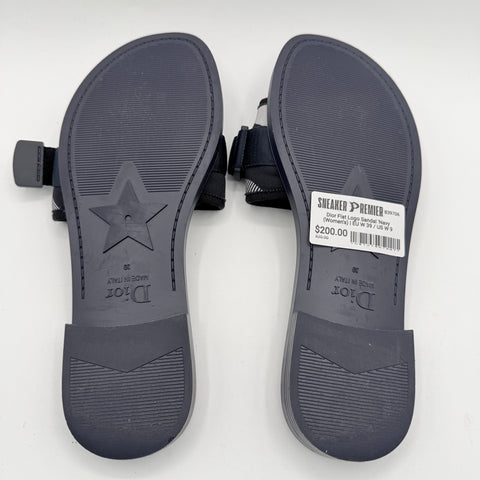 Dior Flat Logo Sandal 'Navy (Women's) | EU W 39 / US W 9