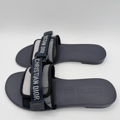 Dior Flat Logo Sandal 'Navy (Women's) | EU W 39 / US W 9