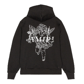 Amiri Outline Cherub Hoodie 'Black' | US M (Medium)