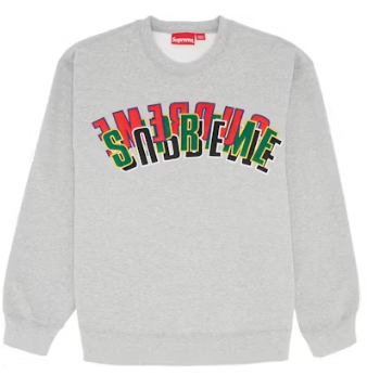 Supreme Stacked Crewneck 'Heather Grey' | US M (Small)